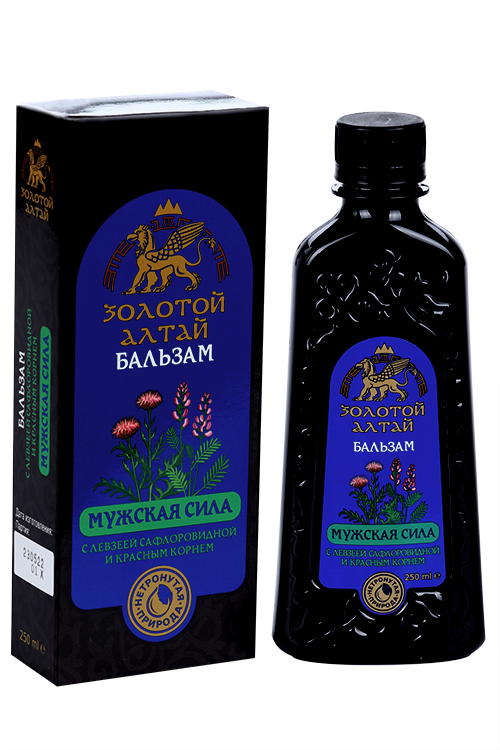 Бальзам Золотой Алтай б/алког Мужская сила левзея/красный корень, 250 мл