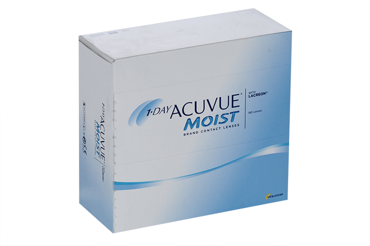 Контактные линзы 1 DAY ACUVUE Moist 180 линз R 8,50 D -5.25