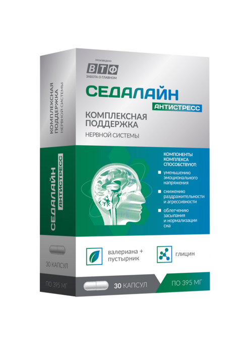 Седалайн Антистресс экстр валерианы/пустырника, 30 шт, капсулы