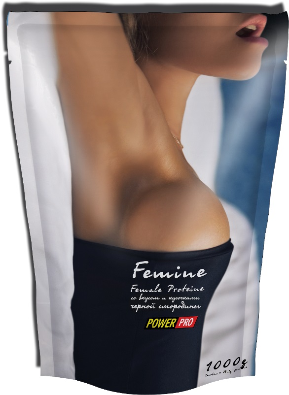 Протеин POWER PRO Femine со вкусом и кусочками черной смородины, 1 кг