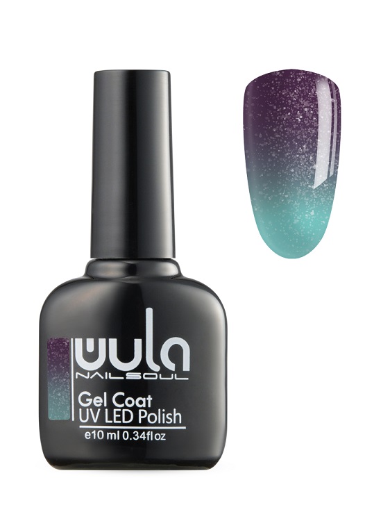 Гель-лак WULA NAILSOUL Thermo тон 647 термопереход из темно-лилового в бирюзовый 10 мл