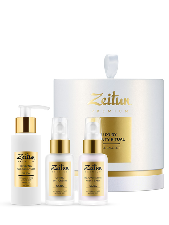 Набор Zeitun Luxury Beauty Ritual Saida д/женщин гель д/умывания + бальзам + крем