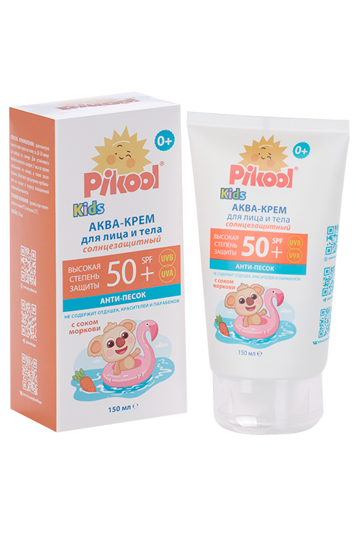 Аква-крем Пикул д/детей солнцезащитный SPF 50+ (с 0 мес), 150 мл