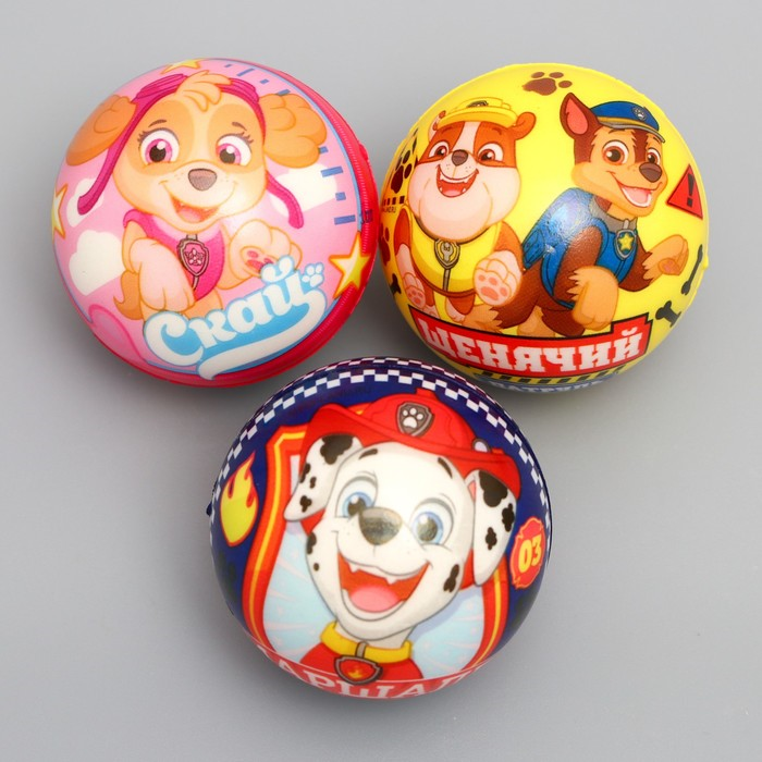 Мягкий мяч Paw Patrol 6,3см, микс