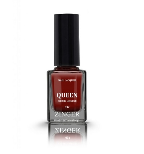 Лак ZINGER QUEEN д/ногтей винный 12 мл (637)
