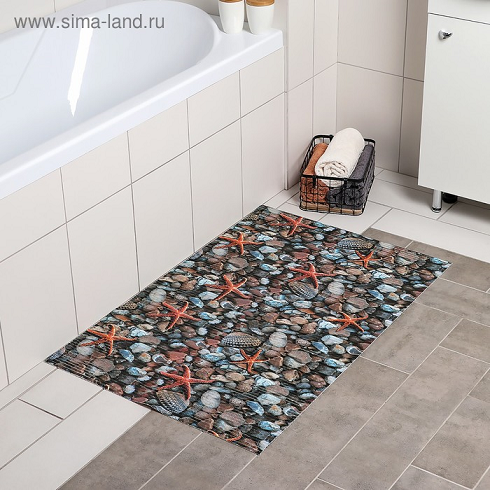 Коврик Вилина д/ванной комнаты Ассорти 65×100 см, цвет микс