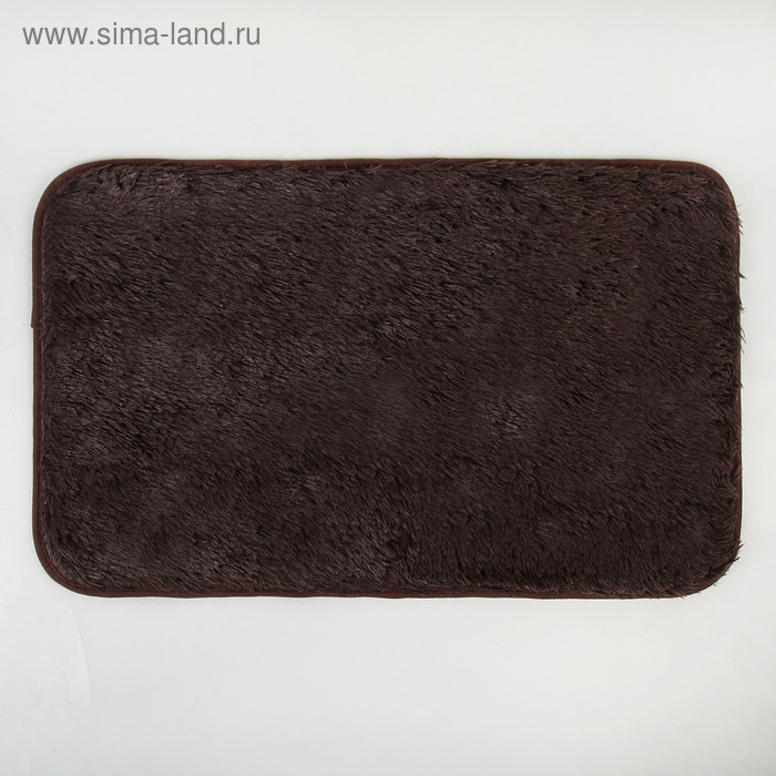 Коврик д/дома Доляна Пушистик 50×80 см, цвет коричневый