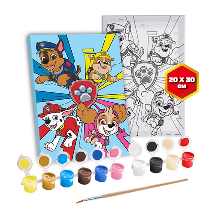 Роспись по холсту Paw Patrol 20х30 Щенки-друзья