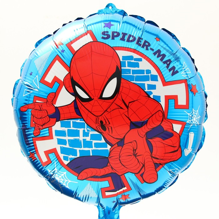 Шар MARVEL фольгированный круг Spider-man , Человек-паук