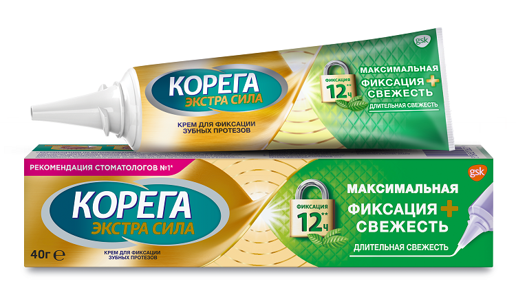 Крем Корега Максимальная фиксация+свежесть, 40 г