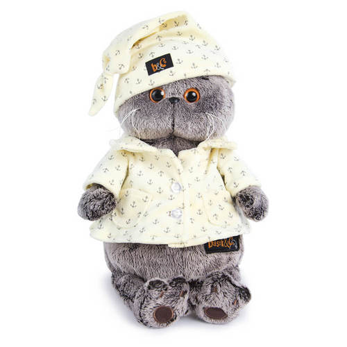 Игрушка Budi Basa Кот Басик в пижаме мягкая 19 см