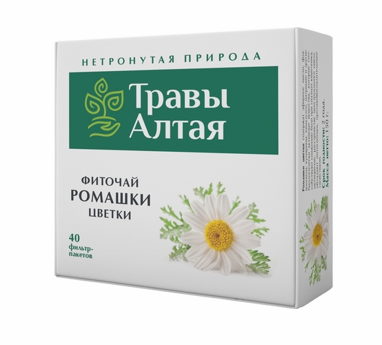 Ромашки цветки серии Алтай фиточай, 1,5 г, 40 шт, ф/п