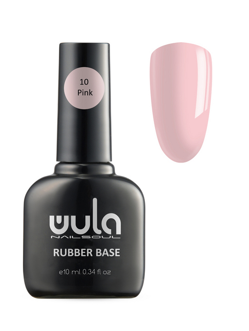 База Wula nailsoul Каучуковая камуфлирующая тон 10 розовый 10 мл