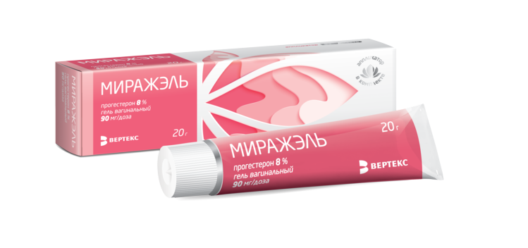 Прогестерон Миражэль 90 мг/доза, 20 г, гель вагинальный с апплик