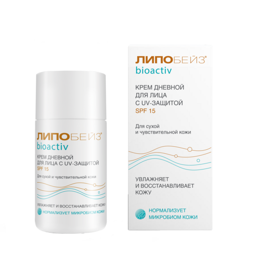 Крем Липобейз Биоактив д/лица дневной SPF 15 д/сухой/чувствит кожи, 50 мл
