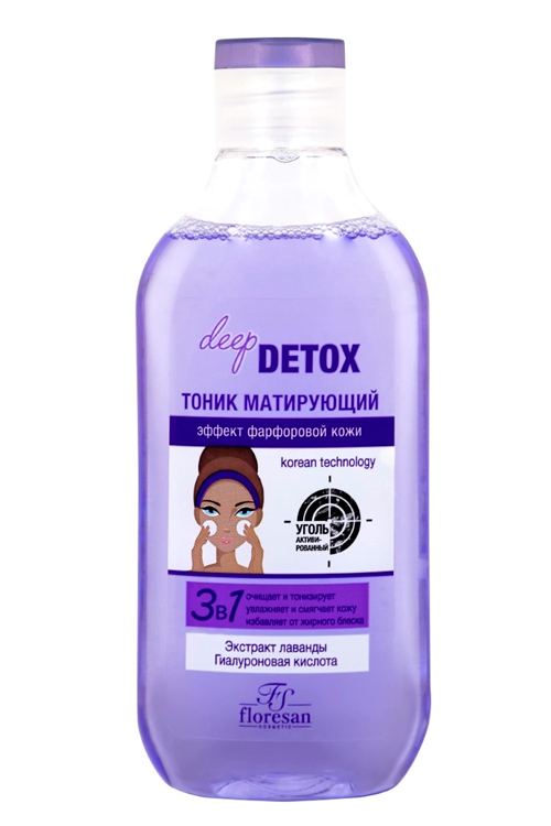 Тоник Floresan Deep detox матирующий, 300 мл