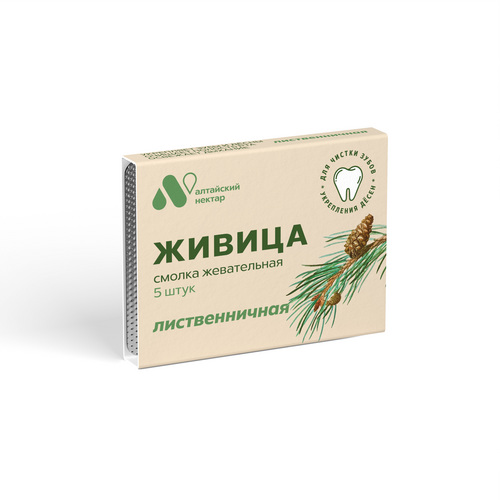 Смолка Живица жев лиственничная, 0,8 г, 5 шт