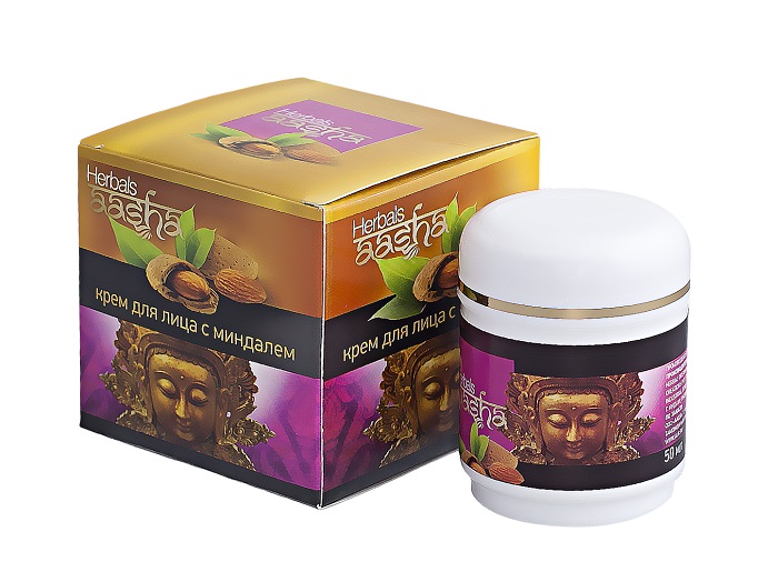 Крем для лица с миндалем AASHA HERBALS, 50 г