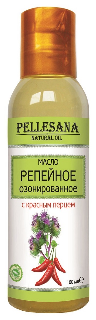 Масло репейное с красным перцем ОЗОНИРОВАННОЕ PELLESANA. 100мл