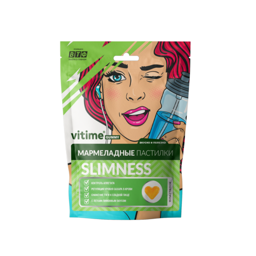 ВиТайм Стройность/Slimness, 5 г, 15 шт, пастилки мармеладные