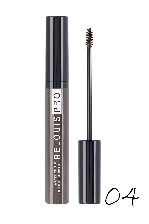 Гель оттеночный для бровей водостойкий «Waterproof» RELOUIS  №04 Dark brown