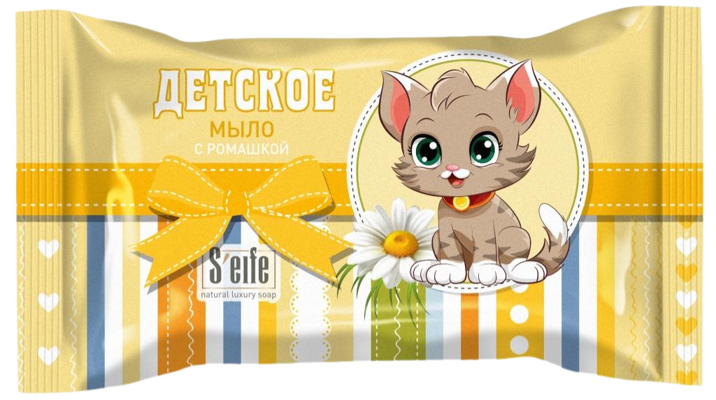 S’EIFE Мыло туалетное штампованное «Детское» с ромашкой, 100г