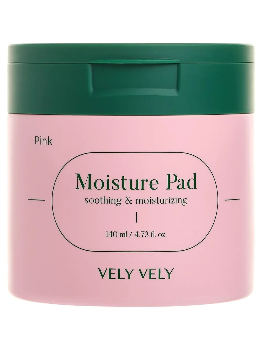 Vely Vely Увлажняющие пэды для лица Pink Moisture Pad 60шт/140 мл