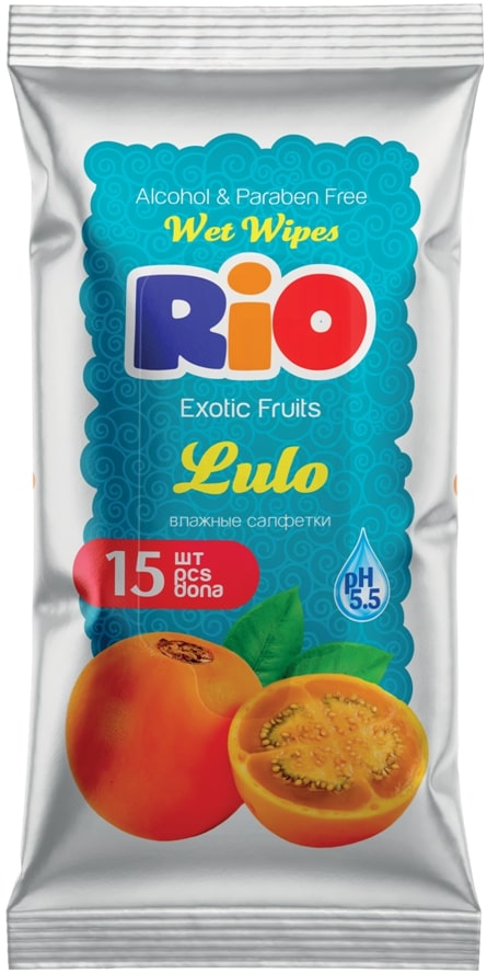 Влажные Салфетки RIO Фрукты 15 шт