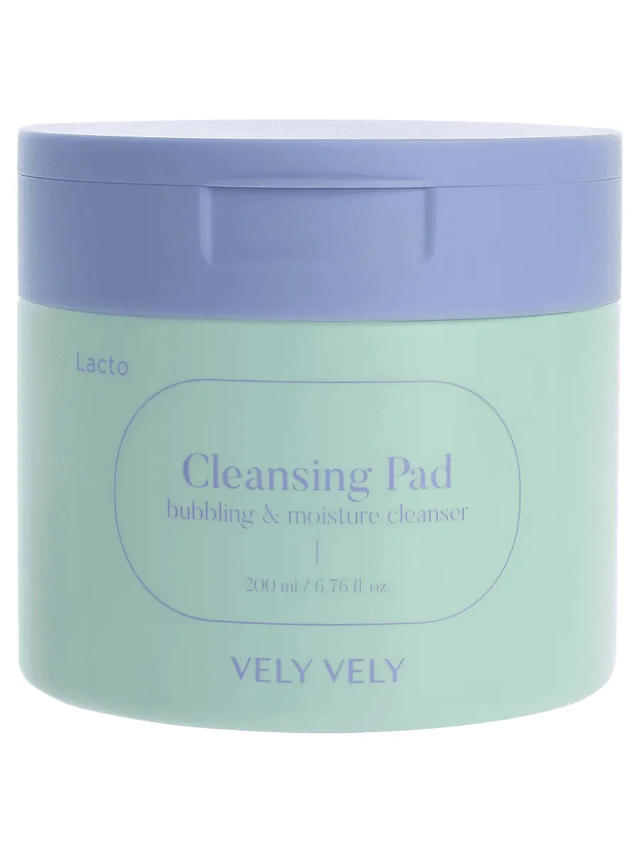 Vely Vely Очищающие пэды для снятия макияжа с лактобактериями Lacto Cleansing Pad 70 шт/ 200 мл