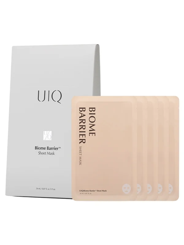UIQ Увлажняющая маска с постбиотиками Biome Barrier Sheet Mask 26 мл х 5 шт