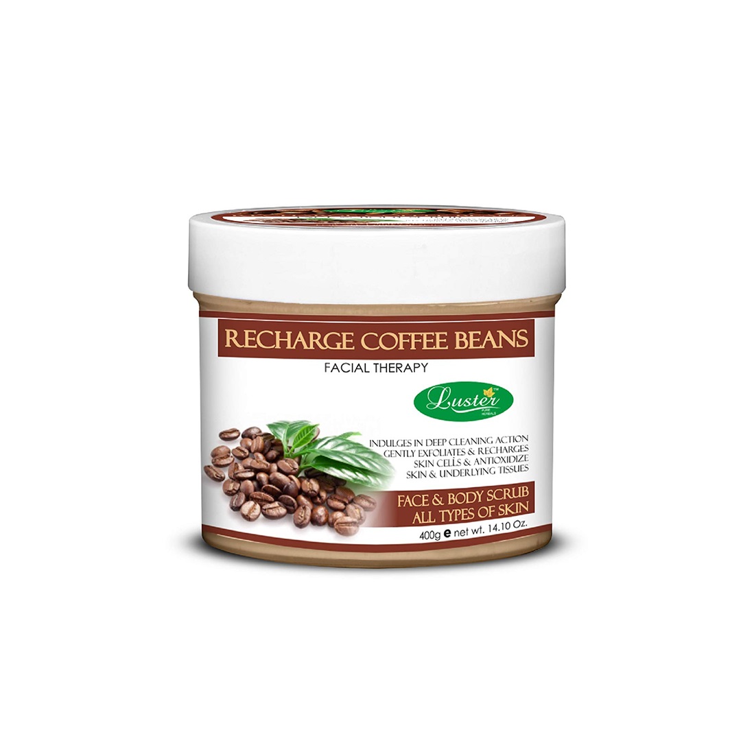 LUSTER Recharge Coffee Bean Cream Scrub Скраб для лица и тела с кофейными зёрнами 400г