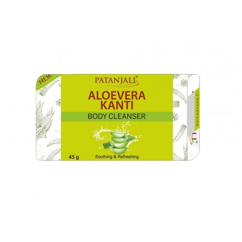 PATANJALI Aloevera Kanti Body Cleanser Мыло травяное натуральное Алое Вера Канти 45г