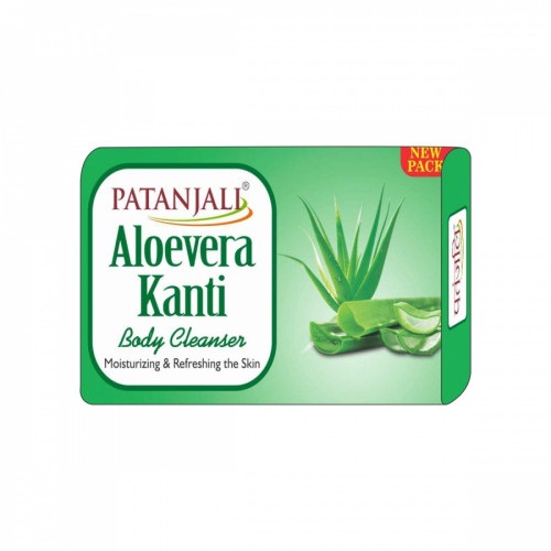 PATANJALI Aloevera Kanti Body Cleanser Мыло травяное натуральное Алое Вера Канти 150г