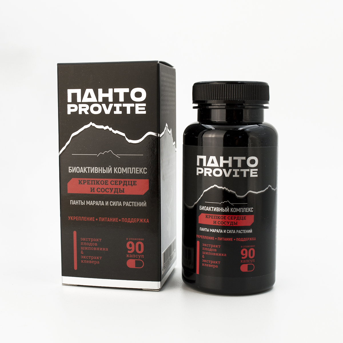Биоактивный комплекс «ПАНТО PROVITE» «Крепкие сердце и сосуды» Эльзам 90 капсул