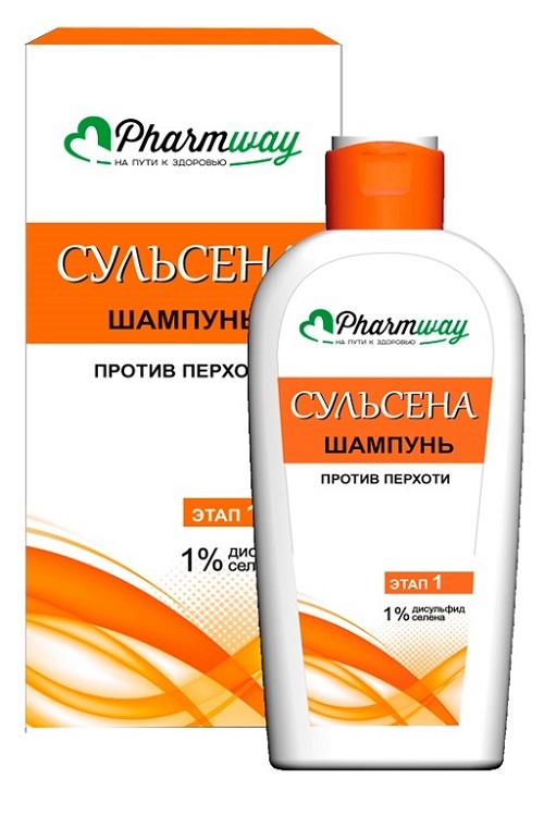 ВИТЭКС Pharmway СУЛЬСЕНА Шампунь против перхоти 1%,  в коробке 150мл