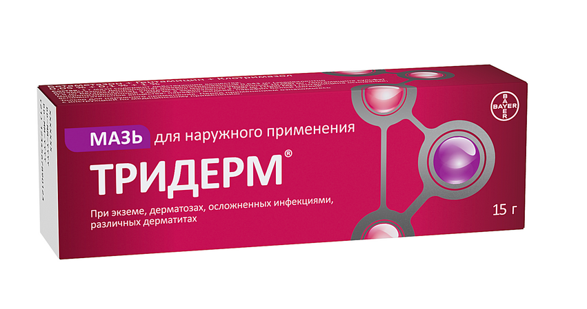 Тридерм, 15 г, мазь