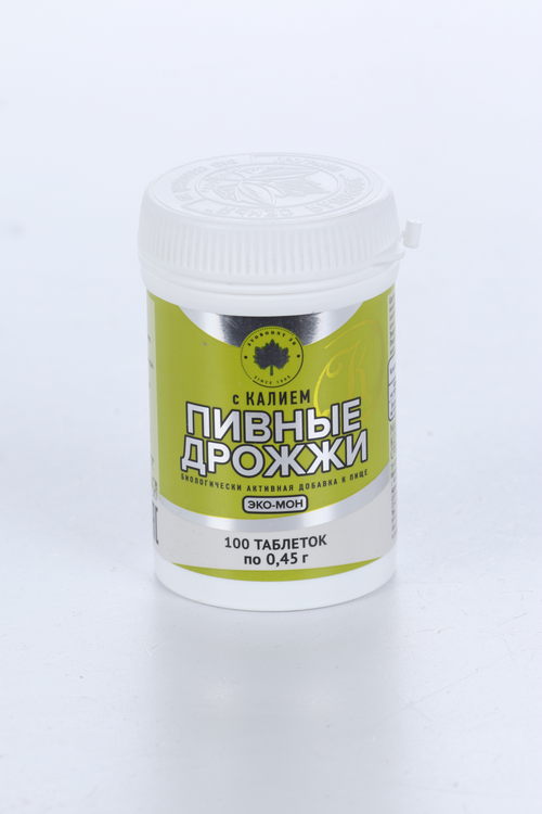 Дрожжи пивные с калием, 100 шт, таблетки
