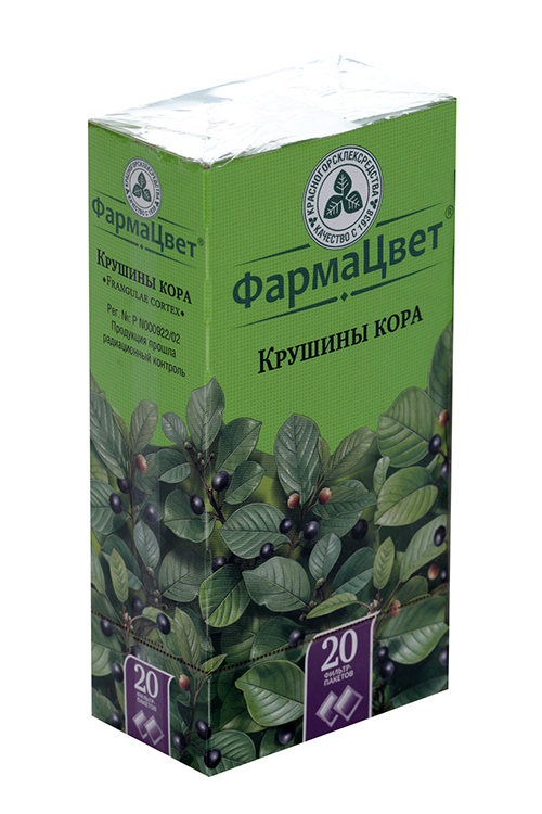 Крушины кора ФармаЦвет 1.5 г, 20 шт, сырье растительное-порошок Красногорск