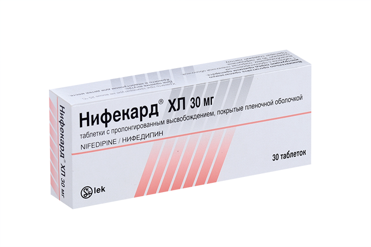 Нифекард ХЛ 30 мг, 30 шт, таблетки с пролонгированным высвобождением покрытые пленочной оболочкой