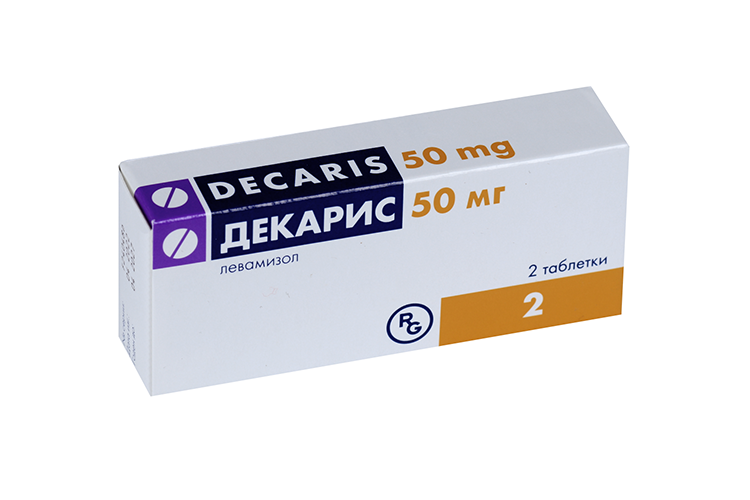 Декарис 50 мг, 2 шт, таблетки