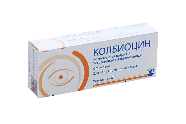 Колбиоцин, 5 г, мазь глазная