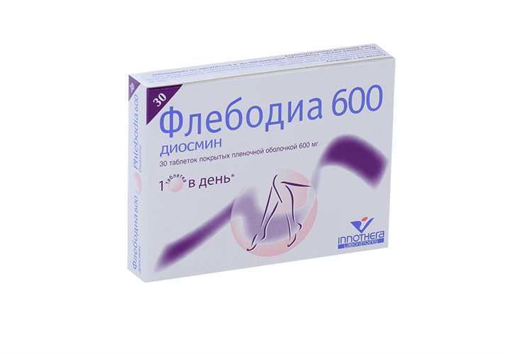 Флебодиа 600 600 мг, 30 шт, таблетки покрытые пленочной оболочкой