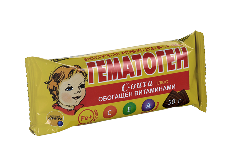 Гематоген С-Вита Плюс, 50 г, плитки