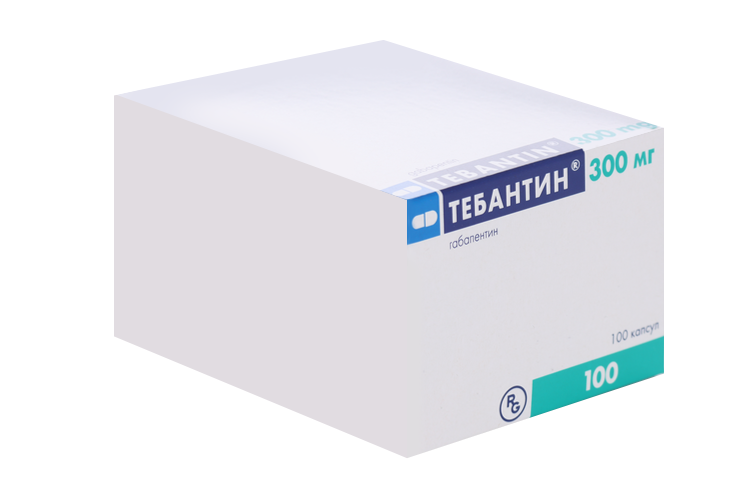 Тебантин 300 мг, 100 шт, капсулы