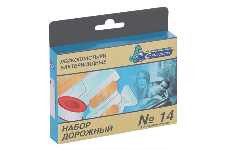 Набор лейкопластырей С-пласт бактер/перевязочн Дорожный №14 1.25х250 см