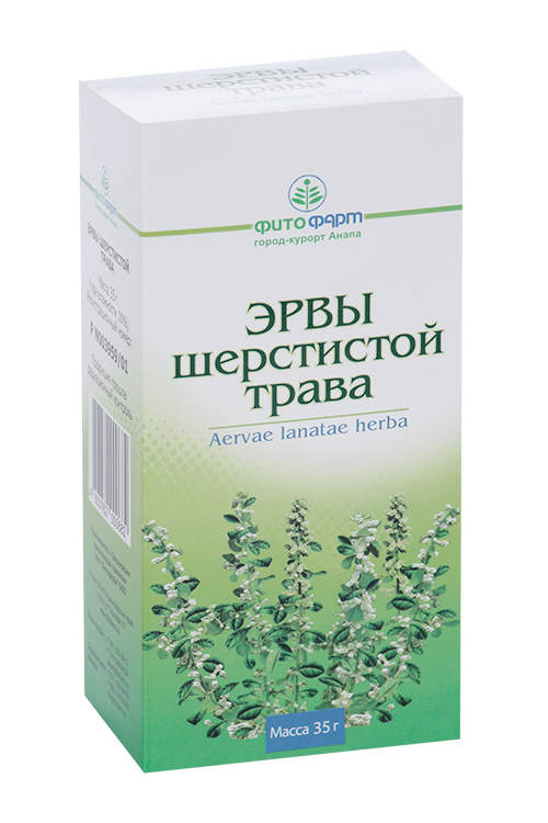 Эрвы шерстис трава (Пол-пола) 35 г, трава измельченая
