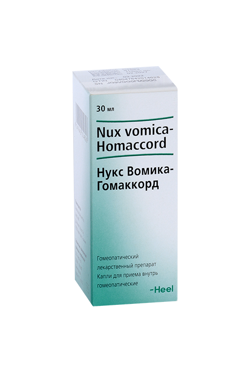 Нукс Вомика-Гомаккорд, 30 мл, капли для приема внутрь гомеопатические