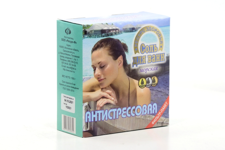 Соль д/ванн Антистрессовая, 1 кг, ф/п (4607039480344)