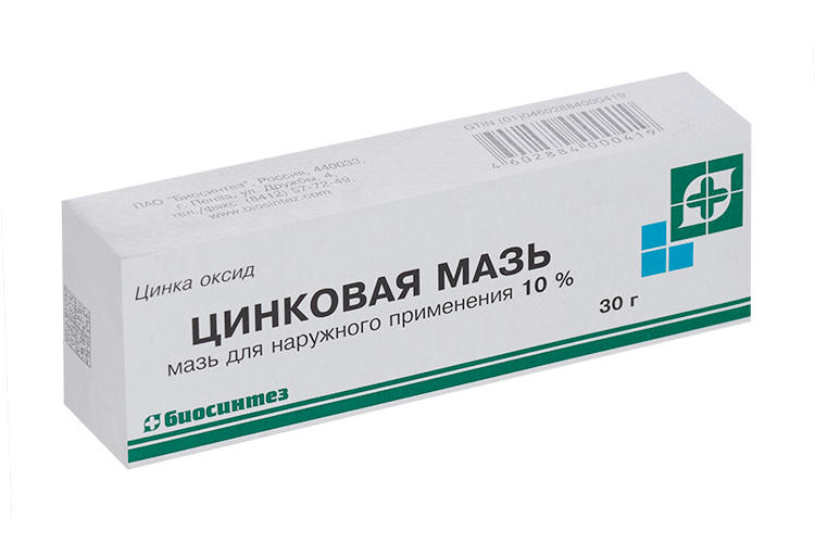 Цинковая мазь 10%, 30 г, мазь для наружного применения