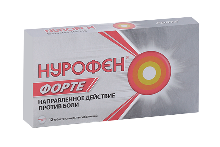 Нурофен форте 400 мг, 12 шт, таблетки покрытые оболочкой